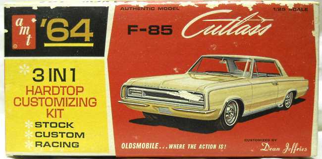 AMT 1/25 1964 Oldsmobile F-85 Cutlass 3 In 1 Issue - Stock / Custom / Racing - (F85), 5024-150 plastic model kit